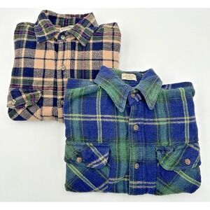 C.E. Schmidt Workwear Shirts Mens M Flannels Plaid Heavyweight Lot Of 2 Shackets